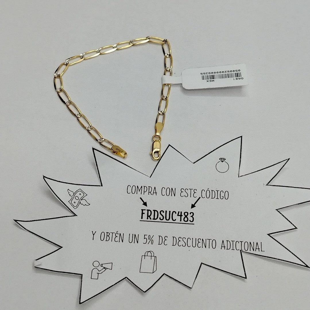 PULSERA TEJIDO ESLABONES 4G 18 CM (NUEVO)