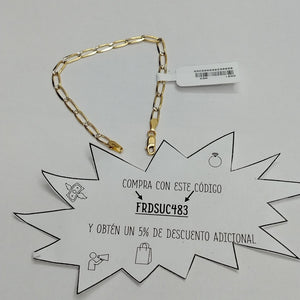 PULSERA TEJIDO ESLABONES 4G 18 CM (NUEVO)