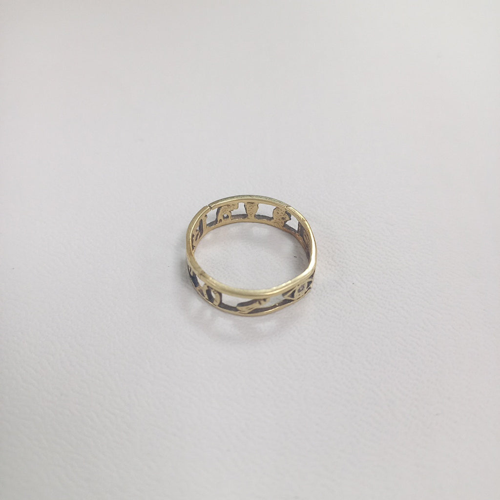 ARGOLLA DE LA SUERTE ORO 14 K 2.1 GRMS (SEMINUEVO)