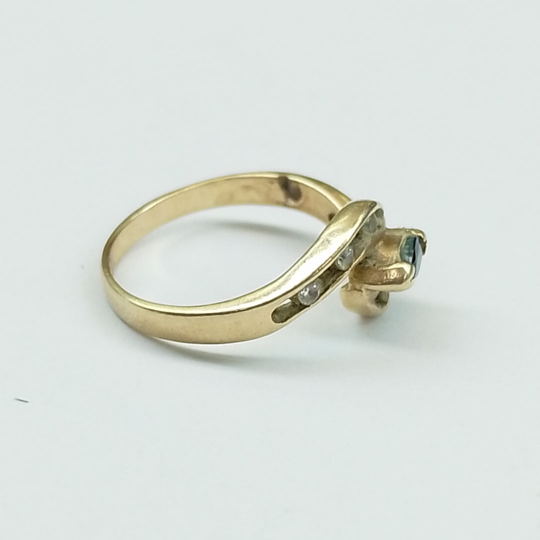 K1 2,40 GRMS 10 K ESPECIFICACIONES COMPLEMENTARIAS ANILLITO CON PIEDRA DE COLOR (SEMINUEVO)