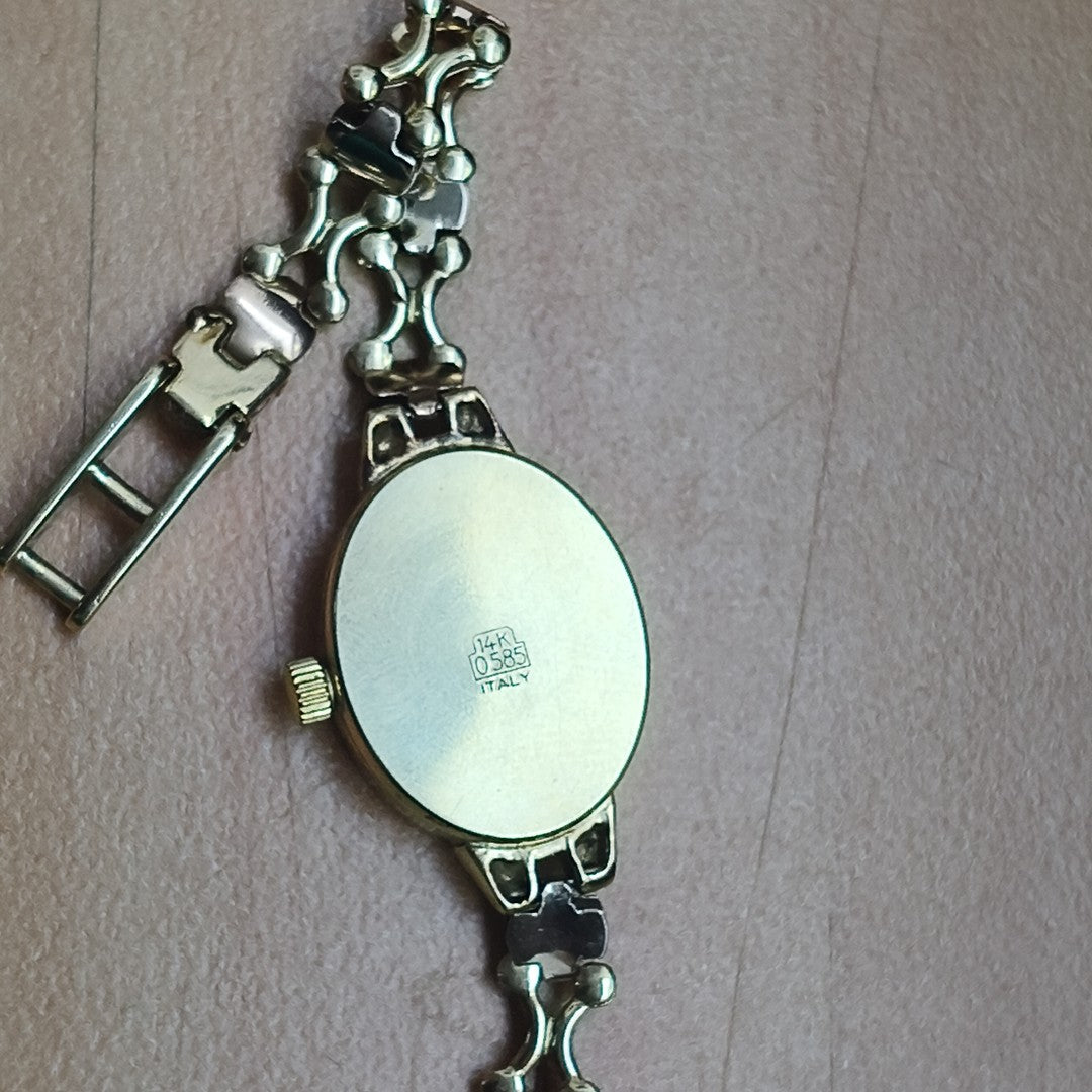 RELOJ CAJA Y PULSO ORO ORO 14 K 11.7 GRMS (SEMINUEVO)