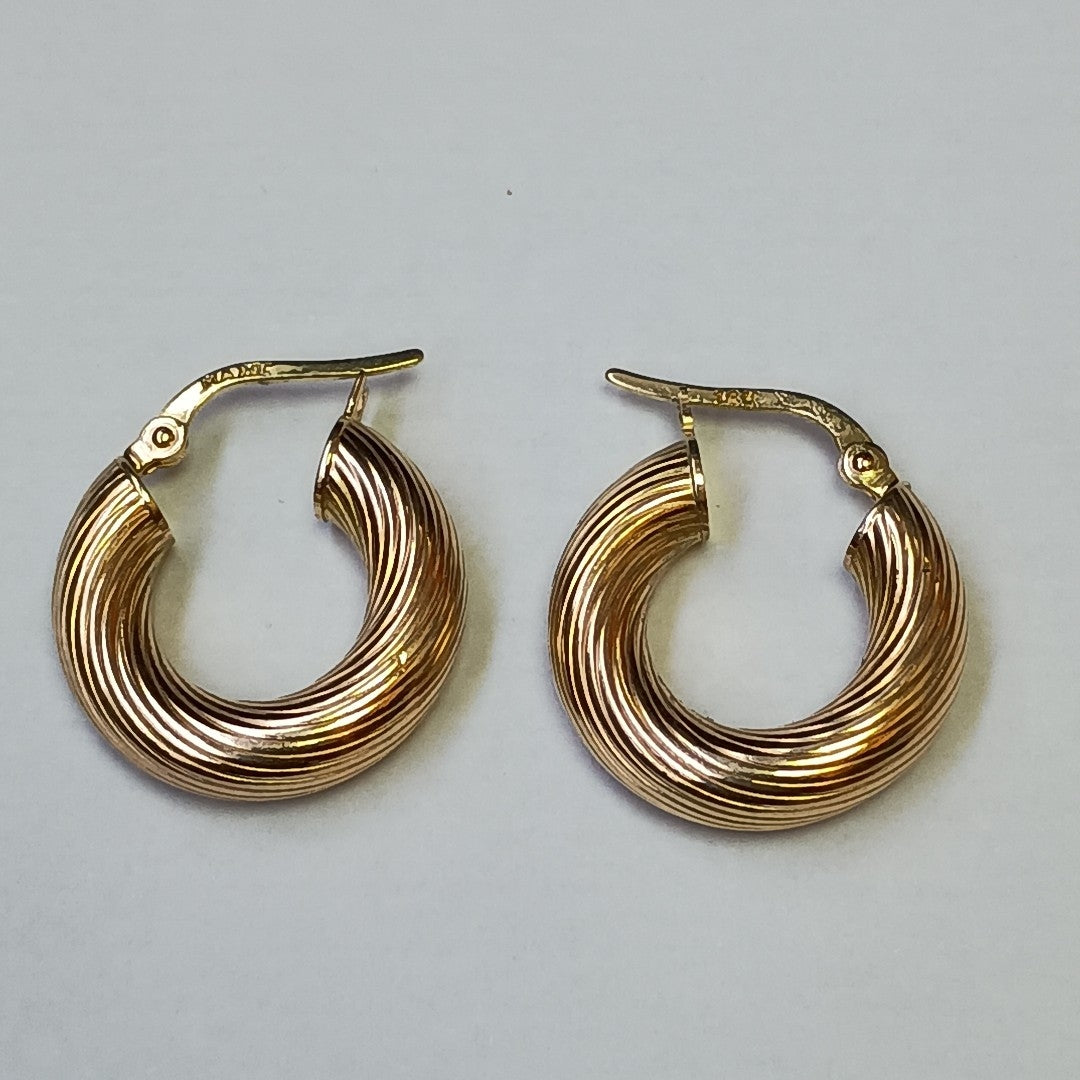 K1 2,40 GRMS 14 K ESPECIFICACIONES COMPLEMENTARIAS PAR DE ARRACADAS CON DISEÑO R (SEMINUEVO)