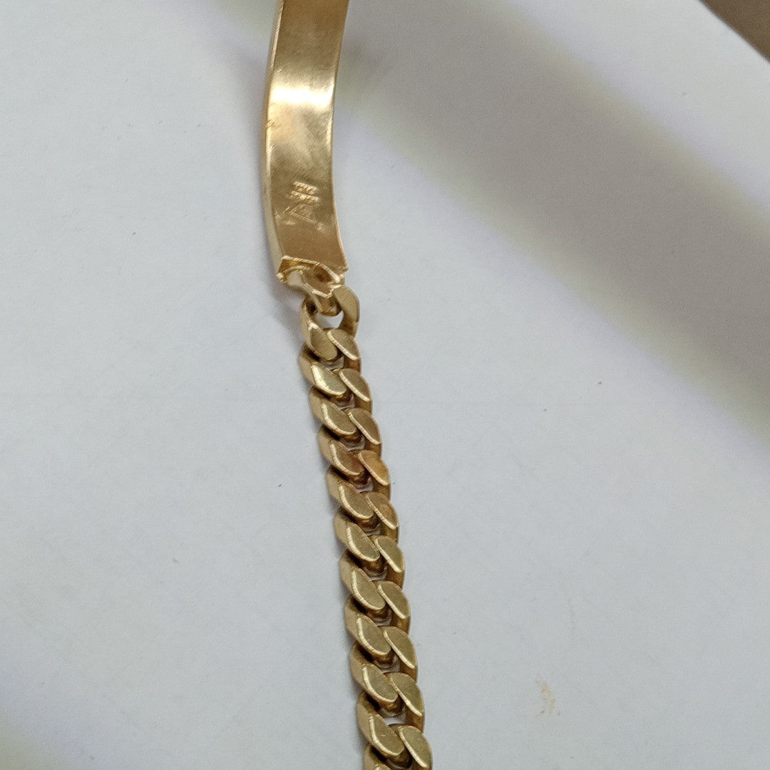 K1 50,30 GRMS 10 K ESPECIFICACIONES COMPLEMENTARIAS ESCLAVA GRUESA GRABADA JULI (SEMINUEVO)