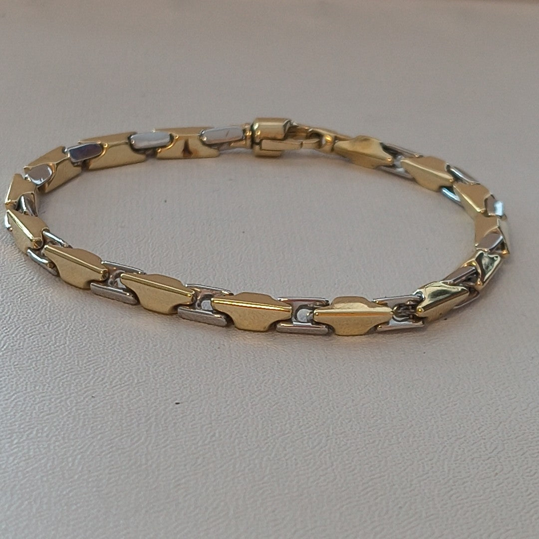 PULSERA ORO COMBINADO 14 K 13,90 GRMS (SEMINUEVO)