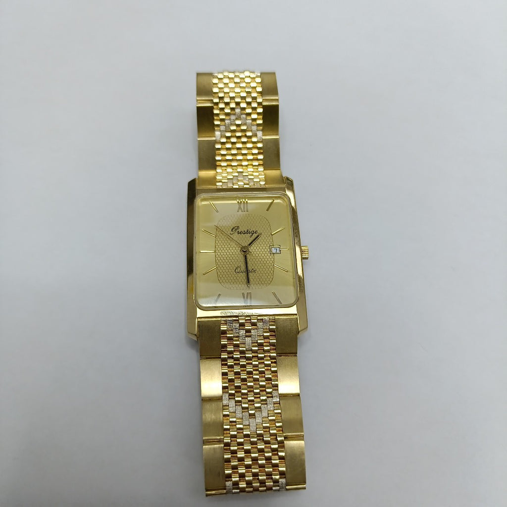 RELOJ CAJA Y PULSO ORO ORO, ORO COMBINADO 14 K 70.7 GRMS (SEMINUEVO)