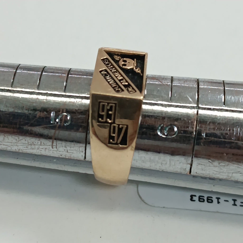 ANILLO DE GRADUACIÓN ORO 14 K 5.3 GRMS (SEMINUEVO)