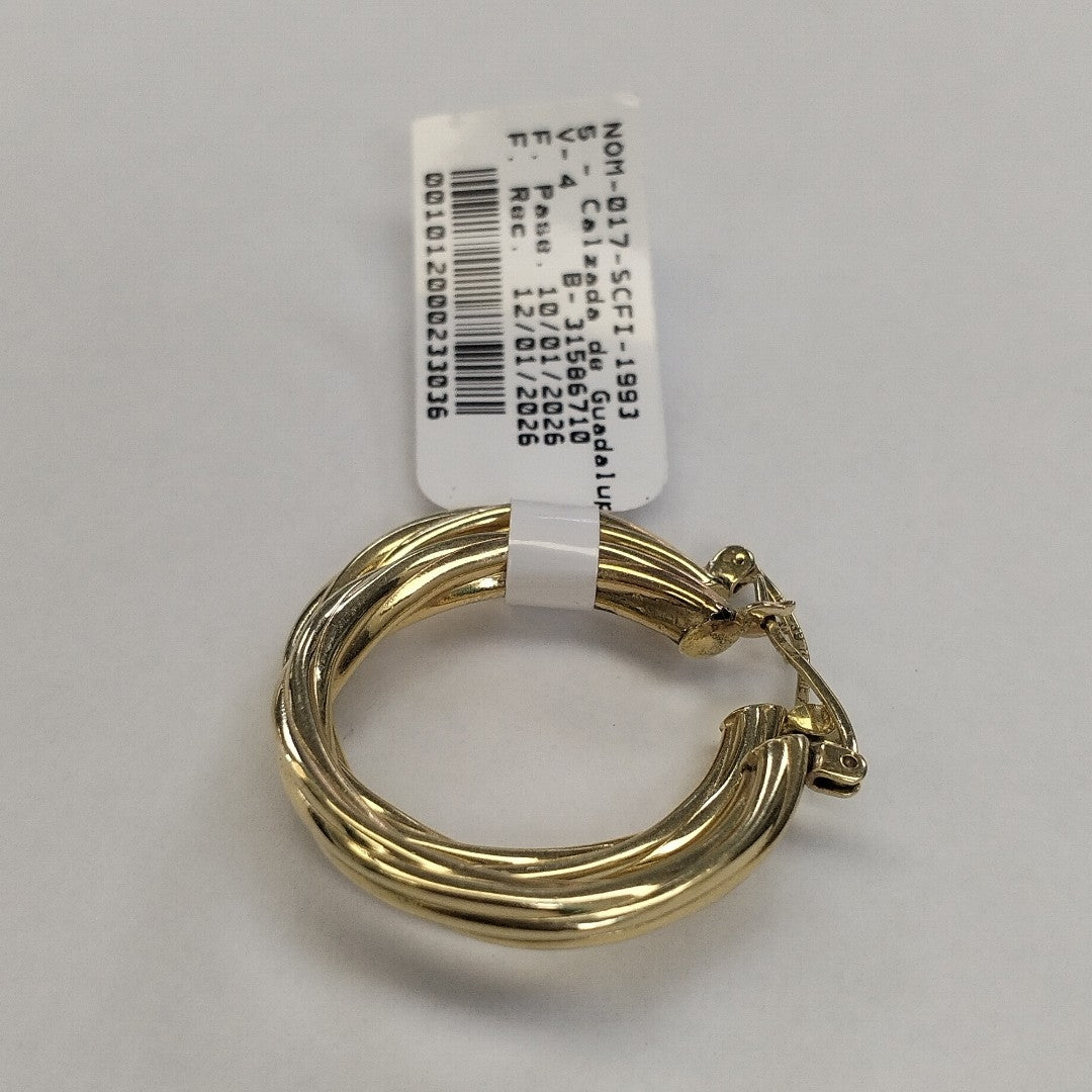 K1 4,40 GRMS 14 K ESPECIFICACIONES COMPLEMENTARIAS PAR DE ARRACADAS TROQUELADAS (SEMINUEVO)