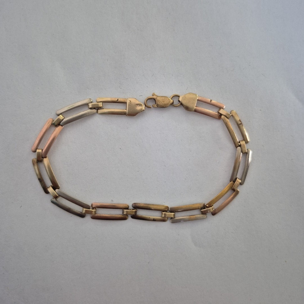 PULSERA ORO COMBINADO 10 K 4,80 GRMS (SEMINUEVO)