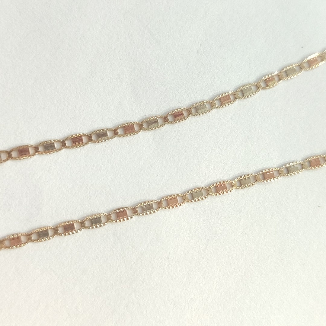 CADENA ORO, ORO COMBINADO 14 K 2.2 GRMS (SEMINUEVO)