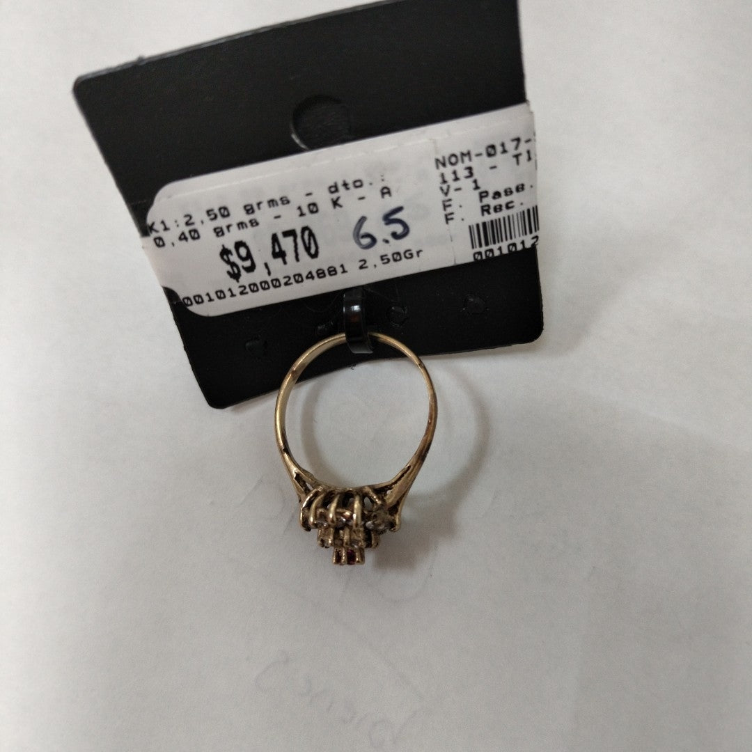 K1 2,50 GRMS 10 K ESPECIFICACIONES COMPLEMENTARIAS ANILLITO CON CIRCONIAS (SEMINUEVO)