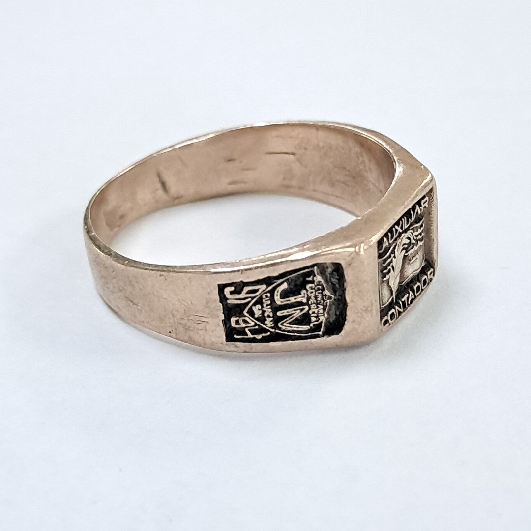 ANILLO DE GRADUACIÓN ORO 8 K 8.2 GRMS (SEMINUEVO)