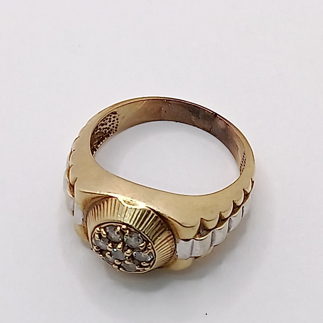 K1 6,80 GRMS 10 K ESPECIFICACIONES COMPLEMENTARIAS ANILLO COMBINACION CON ORO BL (SEMINUEVO)