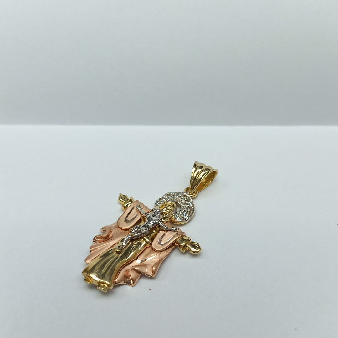 CRISTO, DIJE ORO 14 K 5 GRMS (SEMINUEVO)