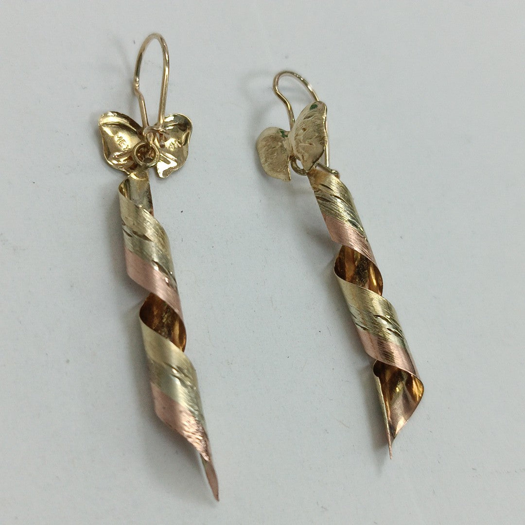 ARETES PAR ORO 14 K 1.9 GRMS (SEMINUEVO)