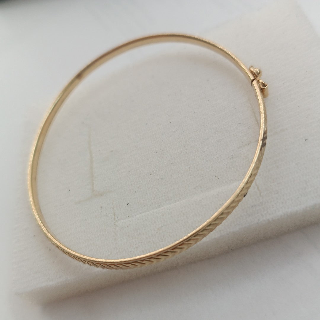 PULSERA RIGIDA ORO 14 K 3,50 GRMS (SEMINUEVO)