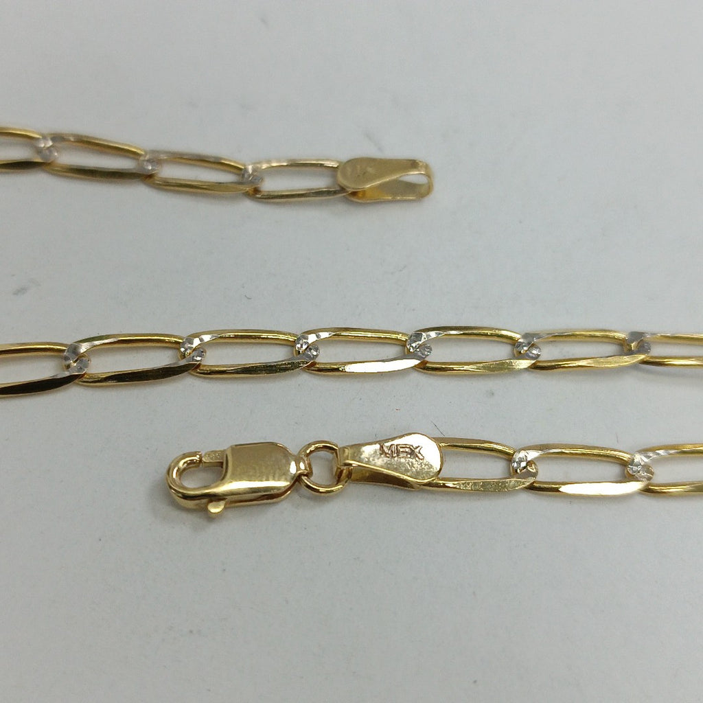 PULSERA TEJIDO ESLABONES 4.5G 21 CM 14K (NUEVO)