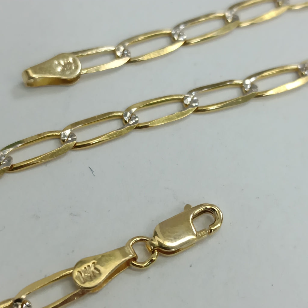 PULSERA TEJIDO ESLABONES 4.2G 21 CM 14K (NUEVO)