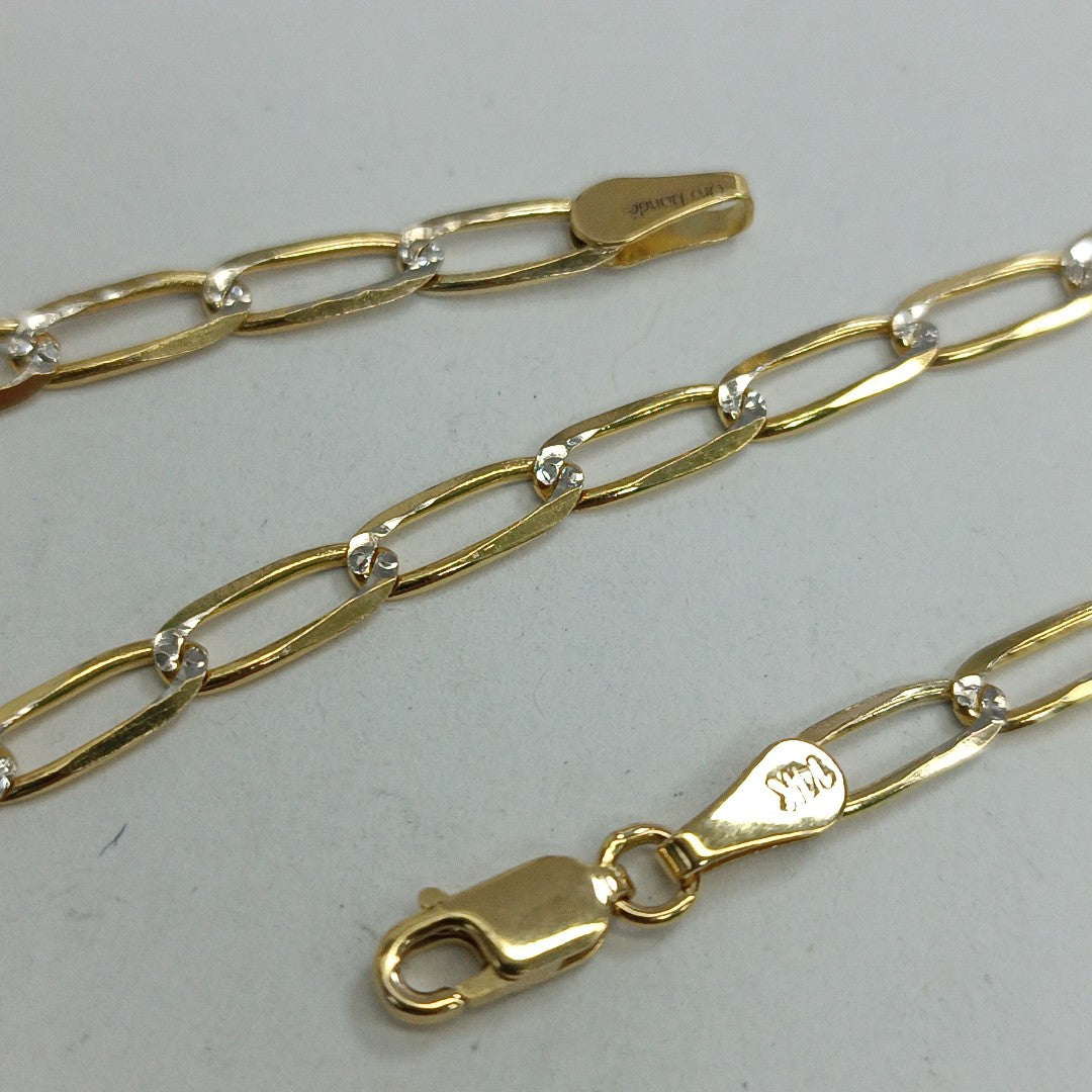 PULSERA TEJIDO ESLABONES 4.5G 21 CM 14K (NUEVO)