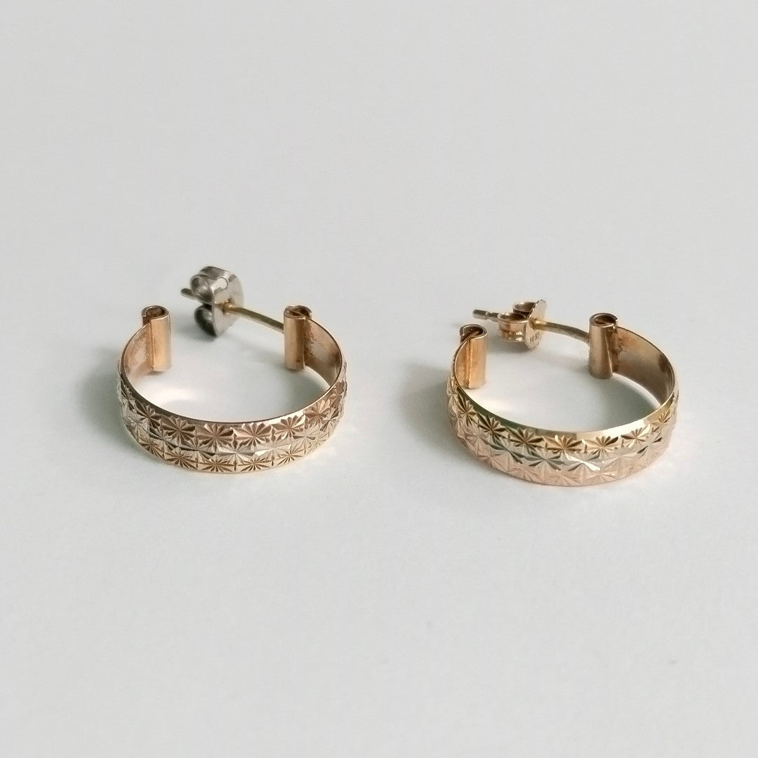 BROQUELES PAR ORO,ORO COMBINADO 14 K 4,00 GRMS (SEMINUEVO)