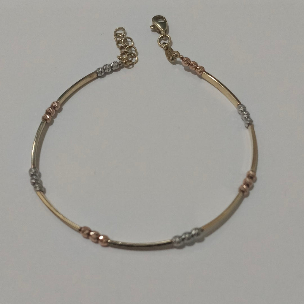 K1 3,50 GRMS 10 K ESPECIFICACIONES COMPLEMENTARIAS PULSERA RIGIDA CON ESFERAS (SEMINUEVO)