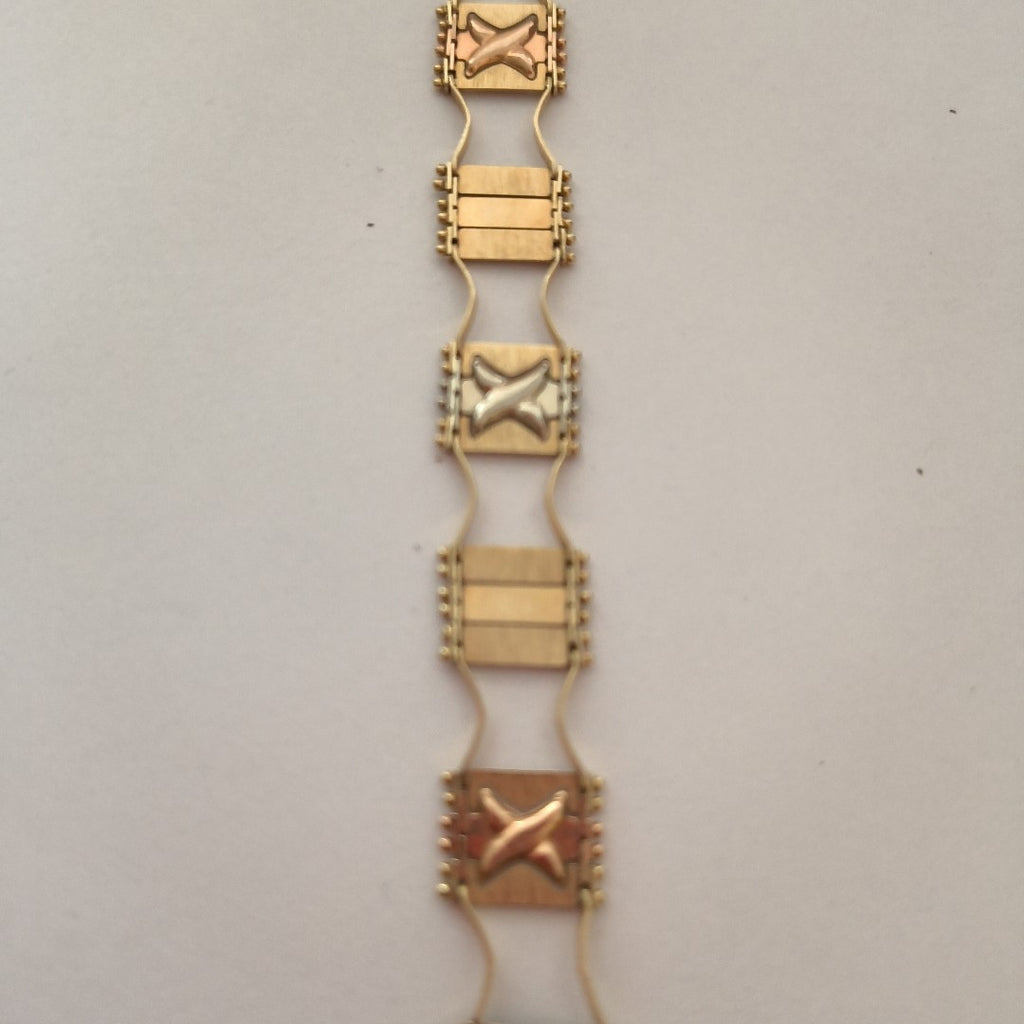 PULSERA ORO COMBINADO 14 K 9,00 GRMS (SEMINUEVO)