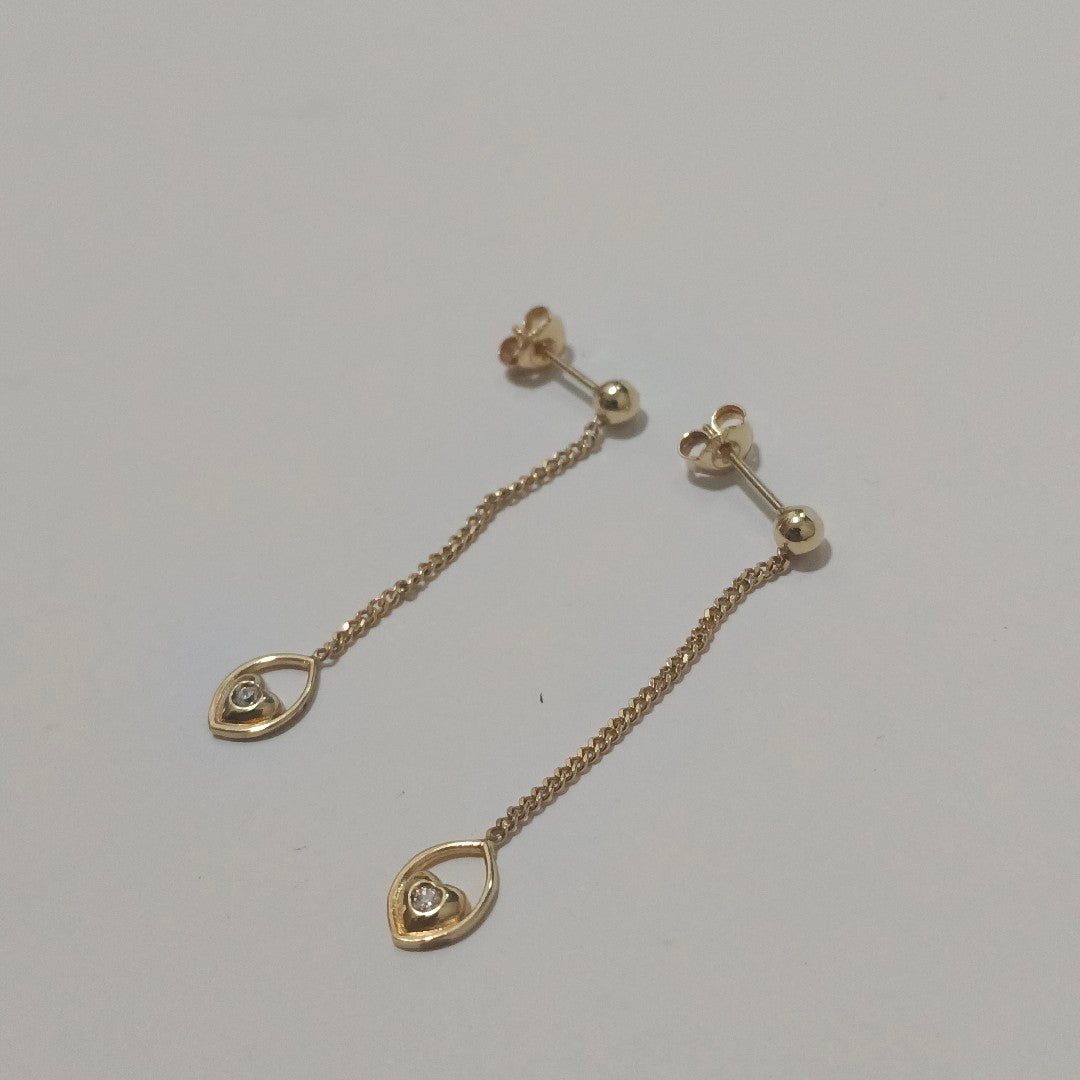 K1 1,60 GRMS 14 K ESPECIFICACIONES COMPLEMENTARIAS ARETES SEMILARGOS TIPO BROQUE (SEMINUEVO)