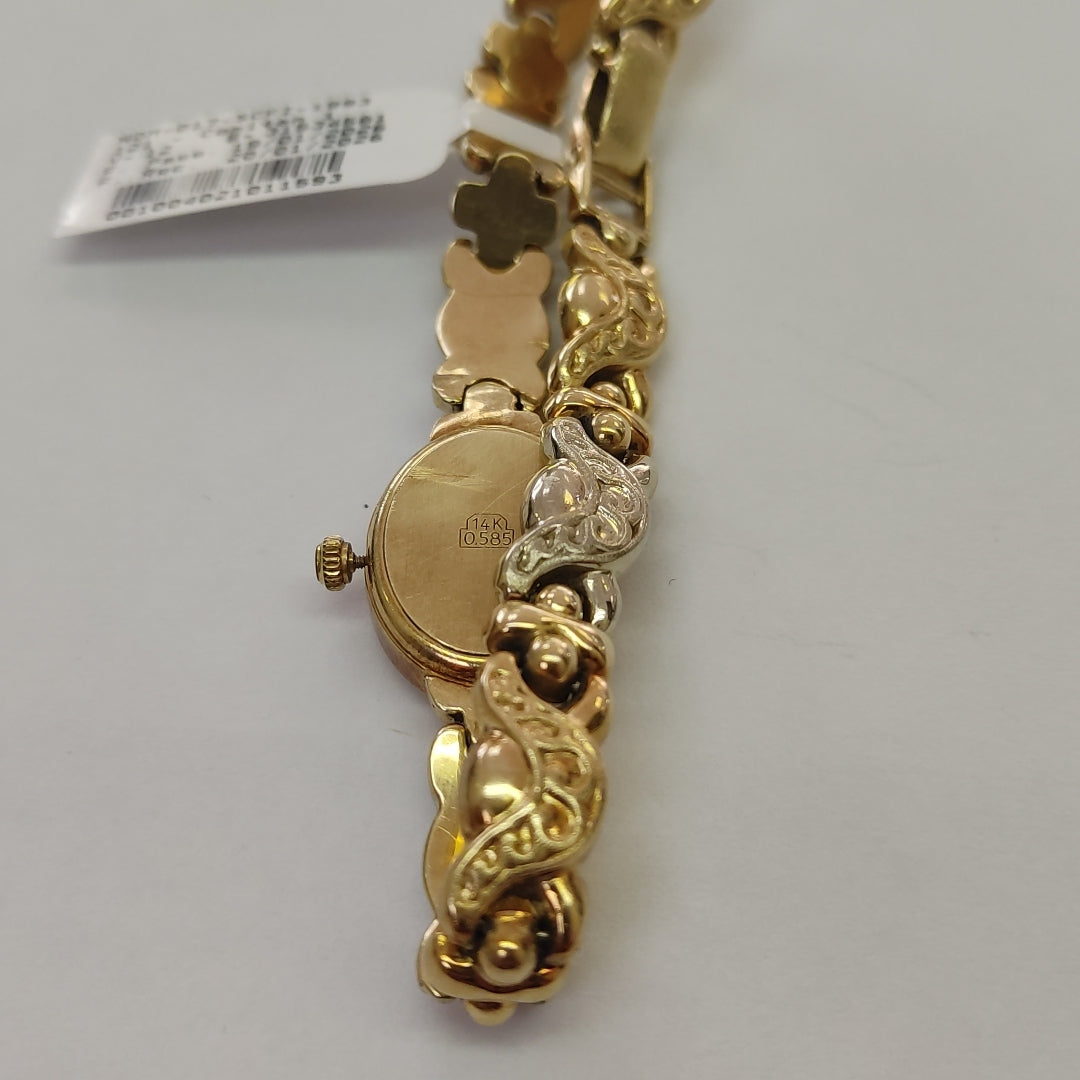 RELOJ CAJA Y PULSO ORO ORO,RODIADO 14 K 20,60 GRMS (SEMINUEVO)