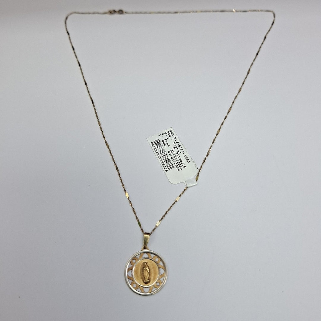 CADENA, MEDALLA RELIGIOSA ORO 14 K 2.1 GRMS (SEMINUEVO)