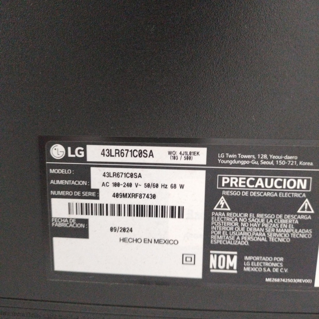 PANTALLA LG 43LR671C0SA (2024) 43" LED FULL HD (SEMINUEVO)