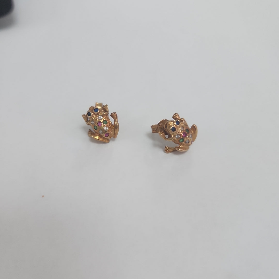 BROQUELES PAR ORO 14 K 2.6 GRMS (SEMINUEVO)