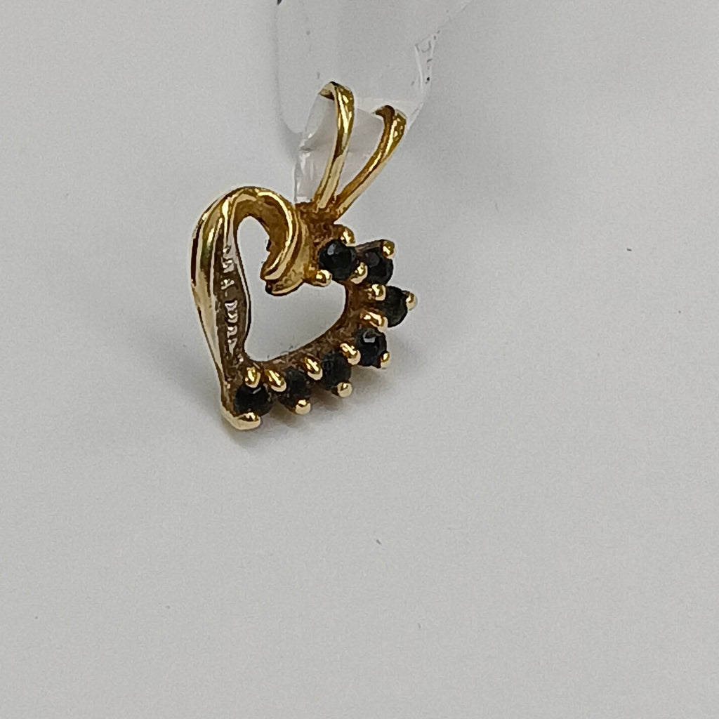 K1 0,90 GRMS 14 K ESPECIFICACIONES COMPLEMENTARIAS DIJE CORAZON PIEDRAS DE COLOR (SEMINUEVO)