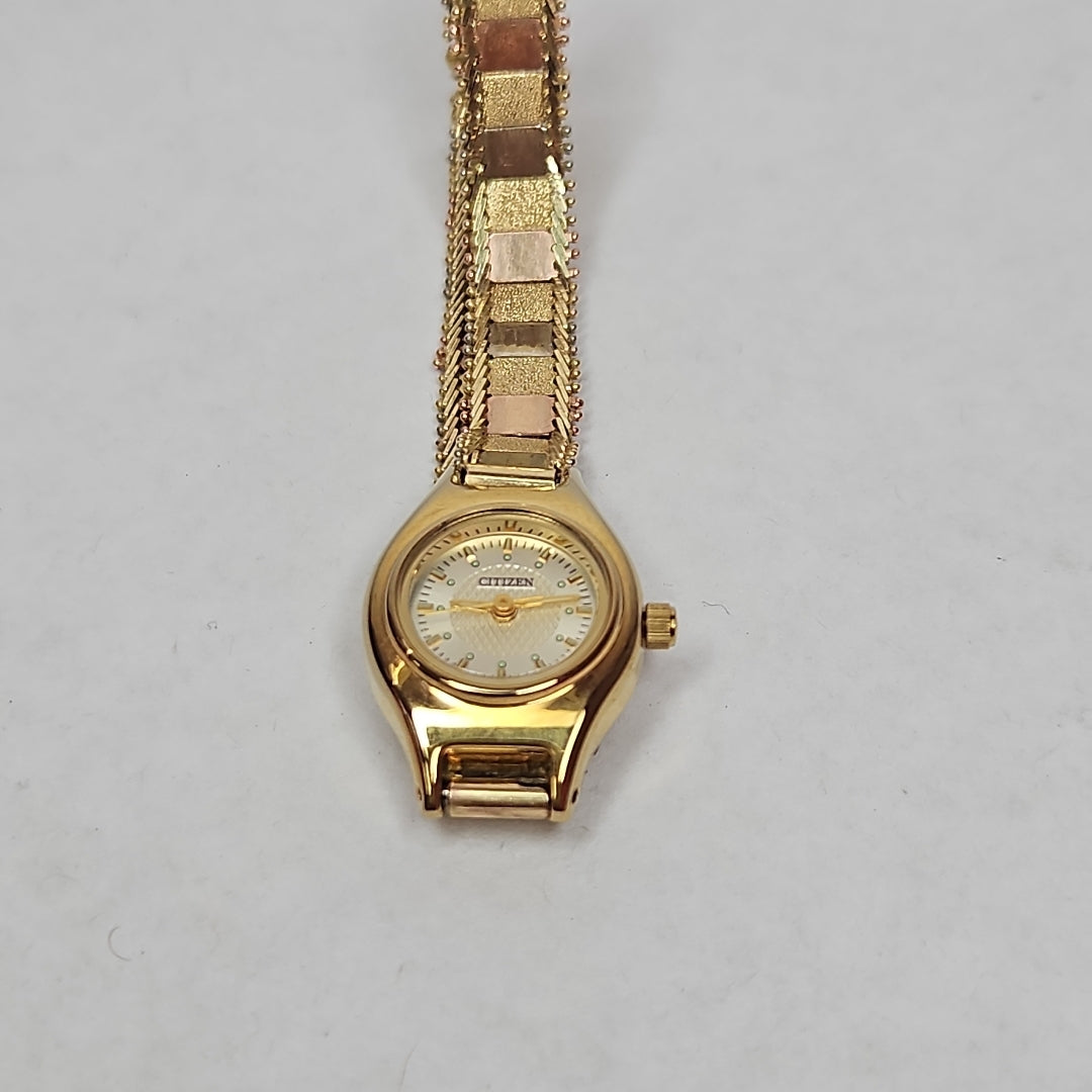 RELOJ CAJA ACERO PULSO ORO ORO, ORO COMBINADO 10 K 17.4 GRMS (SEMINUEVO)