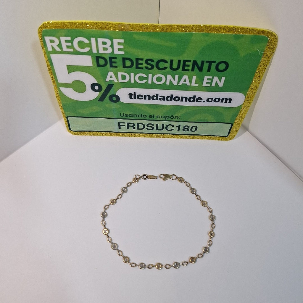 K1 4,20 GRMS 14 K ESPECIFICACIONES COMPLEMENTARIAS PULSERA 14 K , CIRCONIAS , ES (SEMINUEVO)