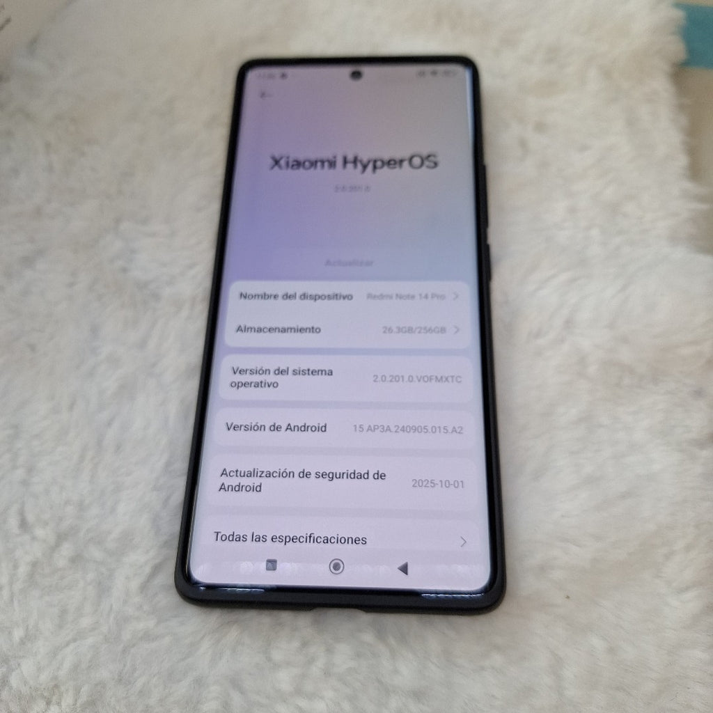 CELULAR XIAOMI REDMI NOTE 14 PRO 24116RACCG (2024) 256 GB 8 GB RAM (SEMINUEVO)