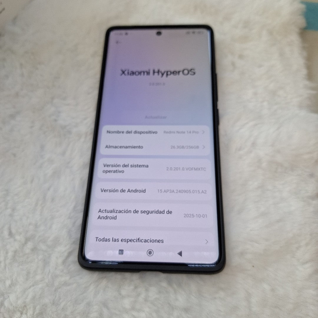 CELULAR XIAOMI REDMI NOTE 14 PRO 24116RACCG (2024) 256 GB 8 GB RAM (SEMINUEVO)