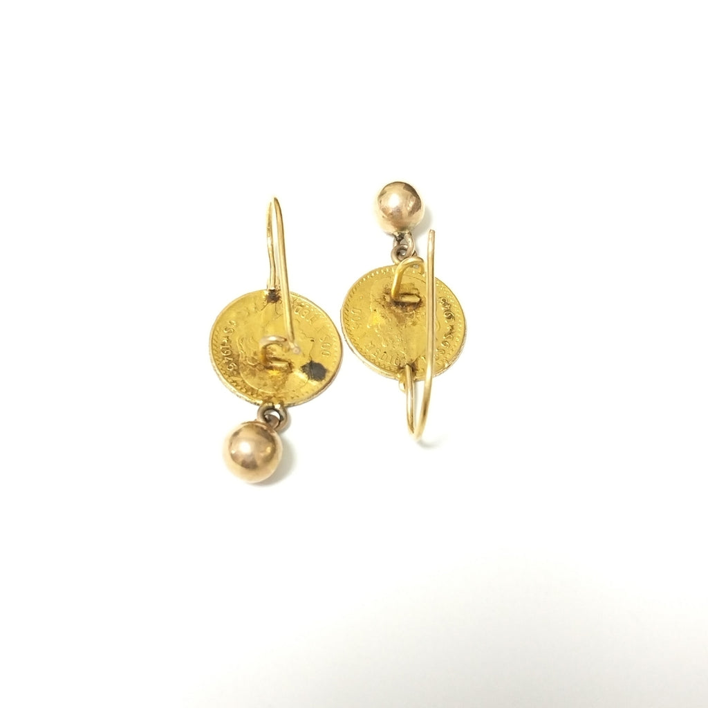 K1 3,90 GRMS 10 K IDENTIFICACIÓN ARETES PAR MATERIALES ORO OBSERVACIONES (SEMINUEVO)