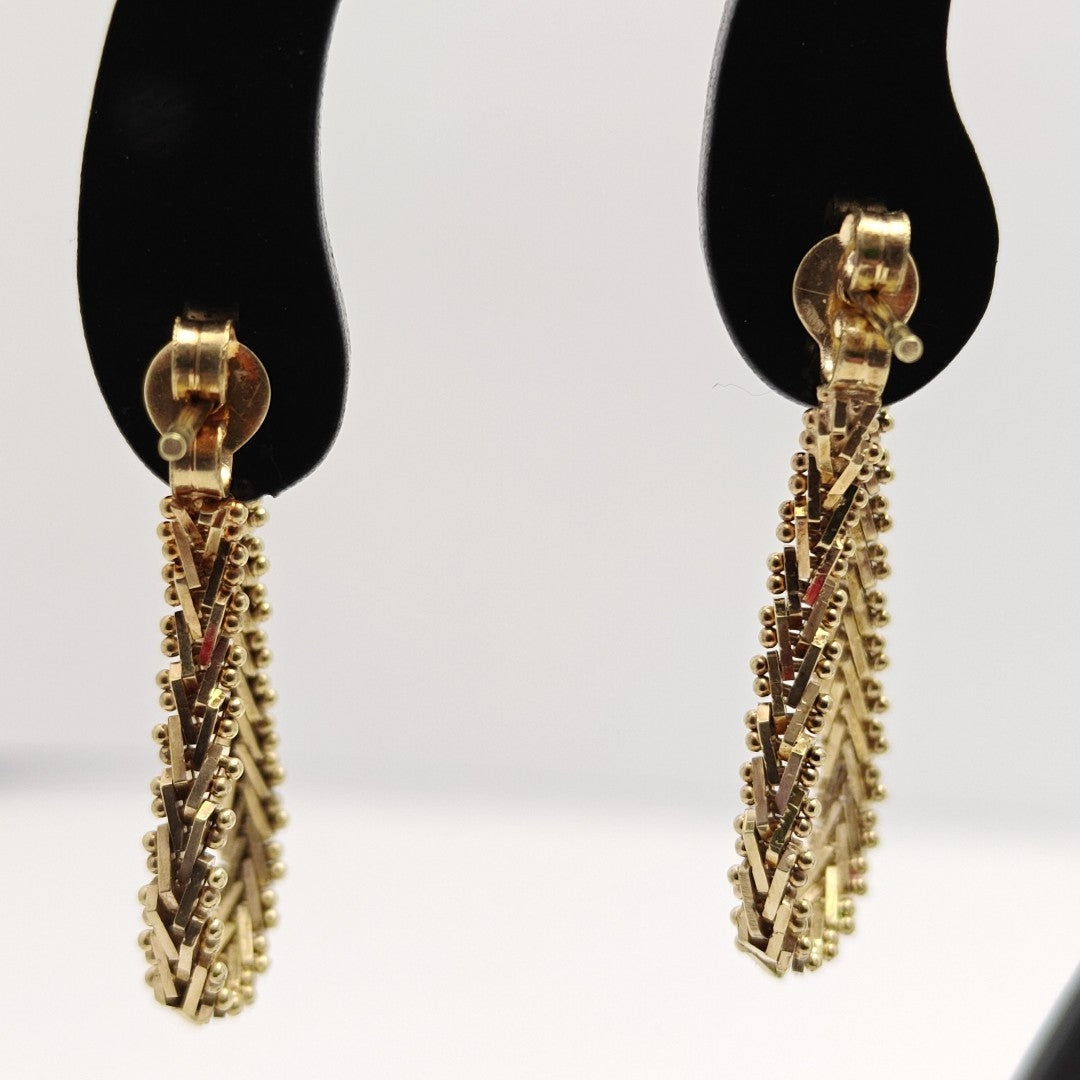 BROQUELES PAR ORO 14 K 3,70 GRMS (SEMINUEVO)