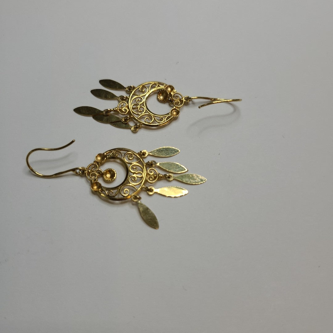 ARETES PAR ORO 14 K 3,40 GRMS (SEMINUEVO)