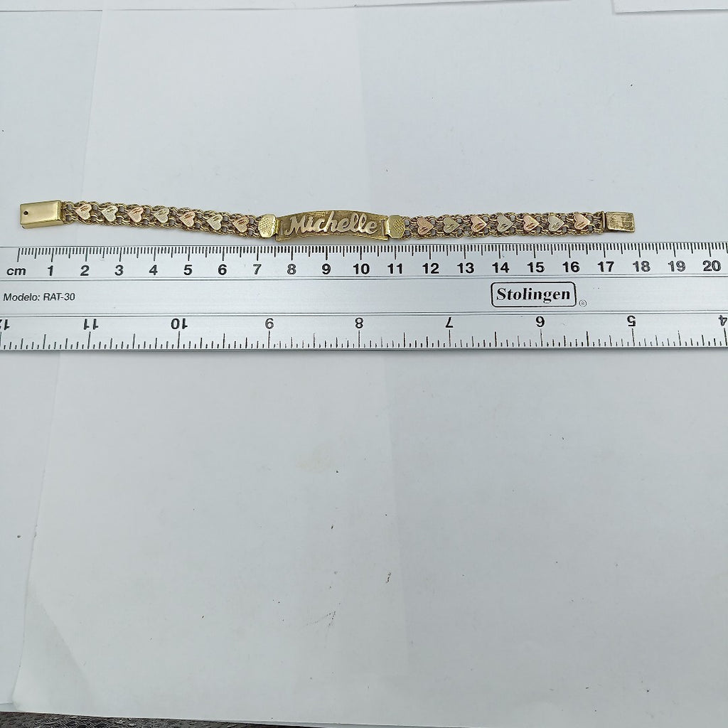 PULSERA ORO COMBINADO 10 K 10.1 GRMS (SEMINUEVO)