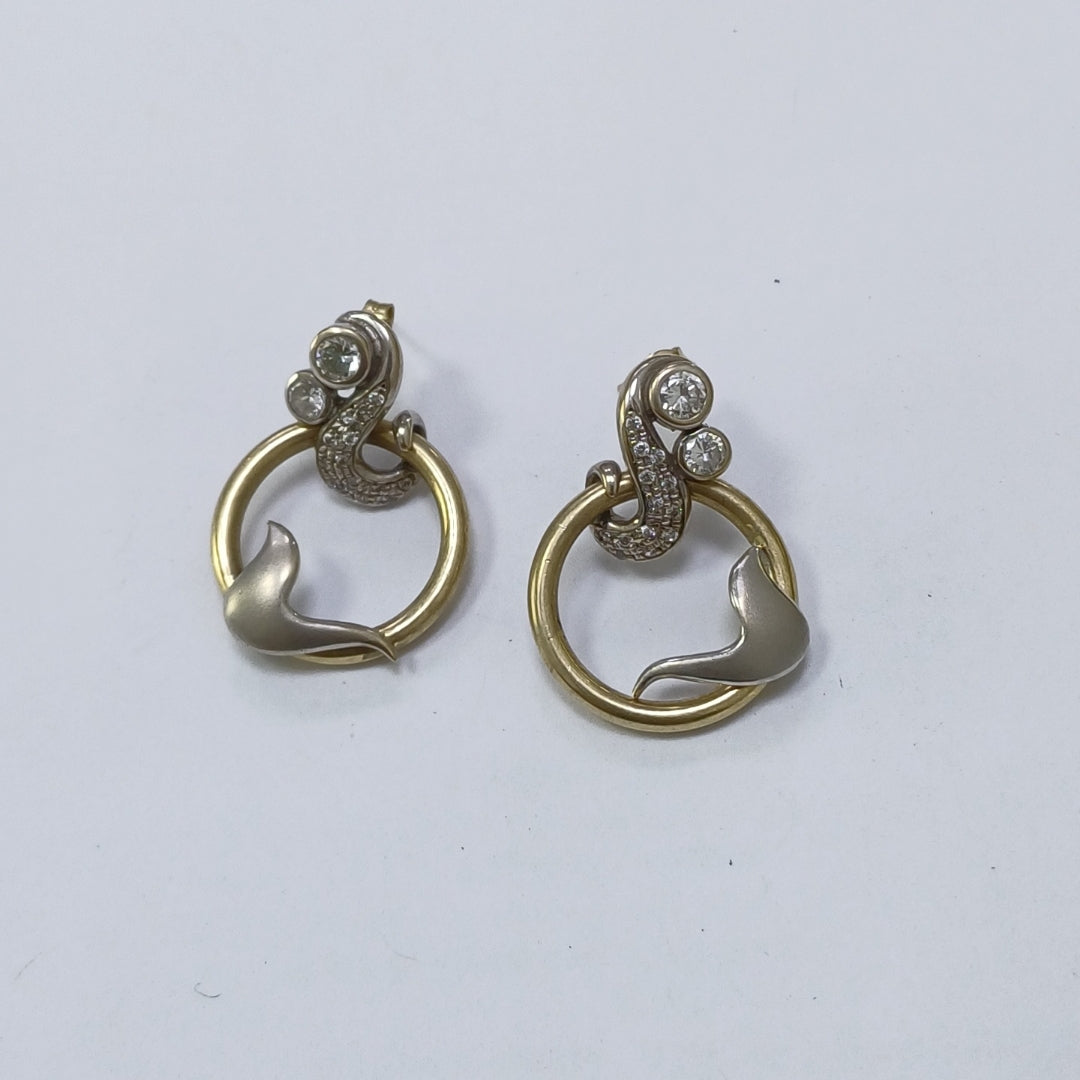ARETES PAR ORO 14 K 9,00 GRMS (SEMINUEVO)