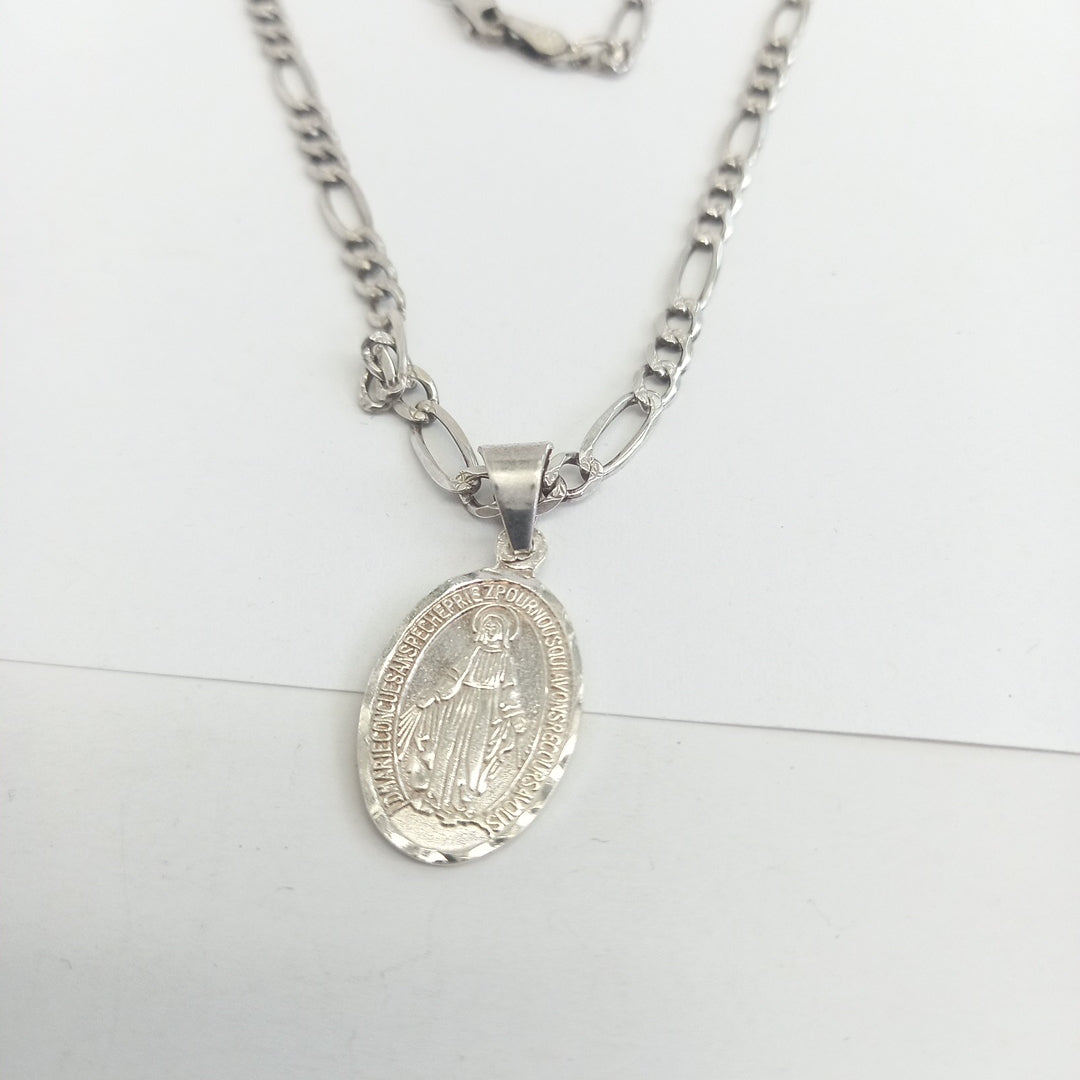 CADENA,MEDALLA RELIGIOSA PLATA 14,80 GRMS (SEMINUEVO)
