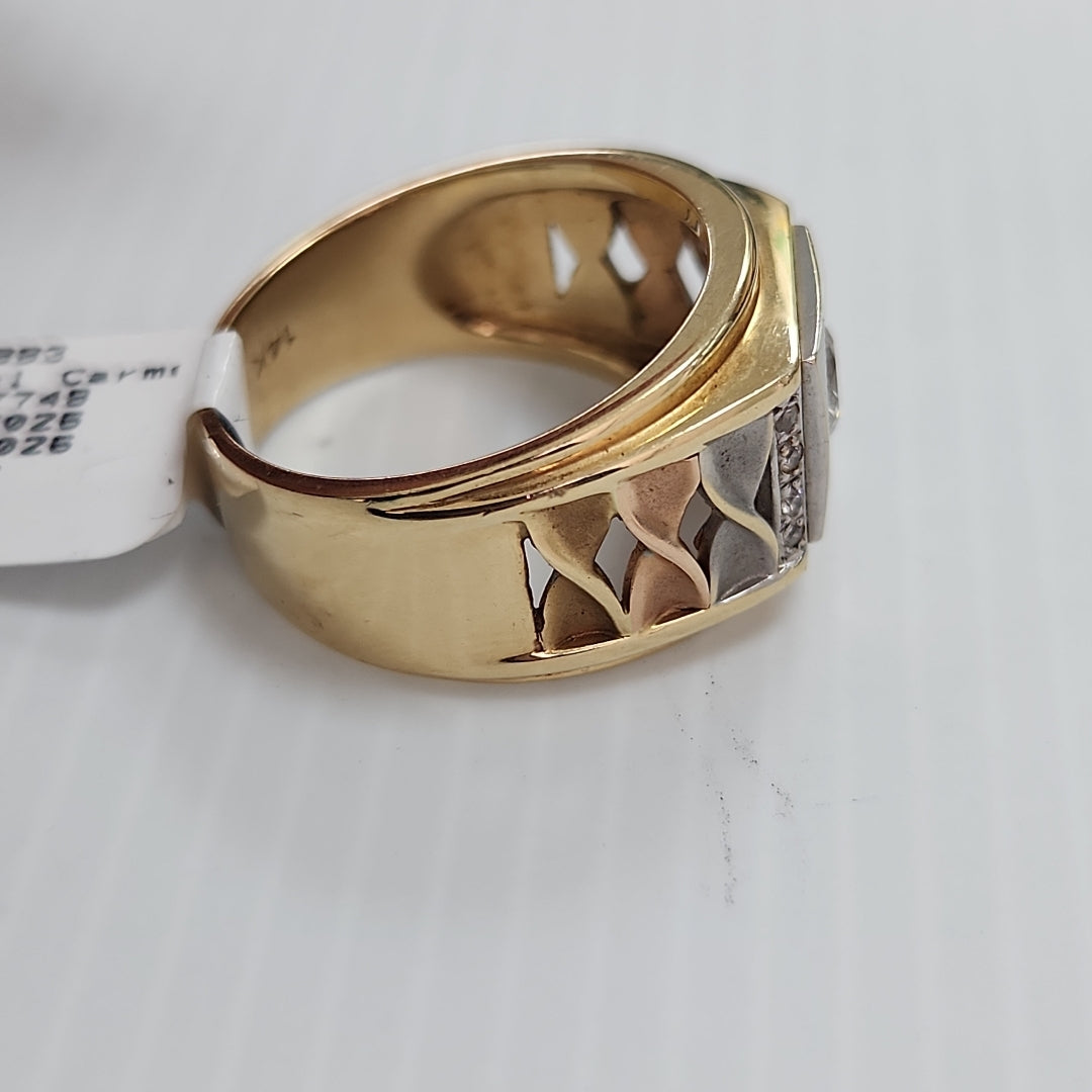 K1 11,50 GRMS 14 K ESPECIFICACIONES COMPLEMENTARIAS ANILLO CABALLERO DETALLE DE (SEMINUEVO)