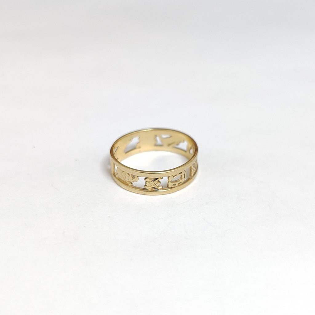 ARGOLLA DE LA SUERTE ORO 14 K 2.1 GRMS (SEMINUEVO)