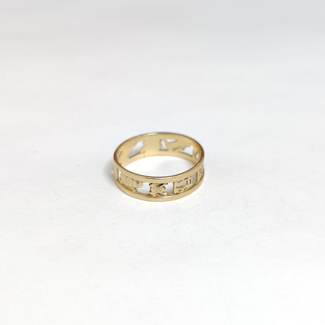 ARGOLLA DE LA SUERTE ORO 14 K 2.1 GRMS (SEMINUEVO)