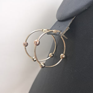 ARRACADAS PAR ORO COMBINADO 14 K 2,90 GRMS (SEMINUEVO)