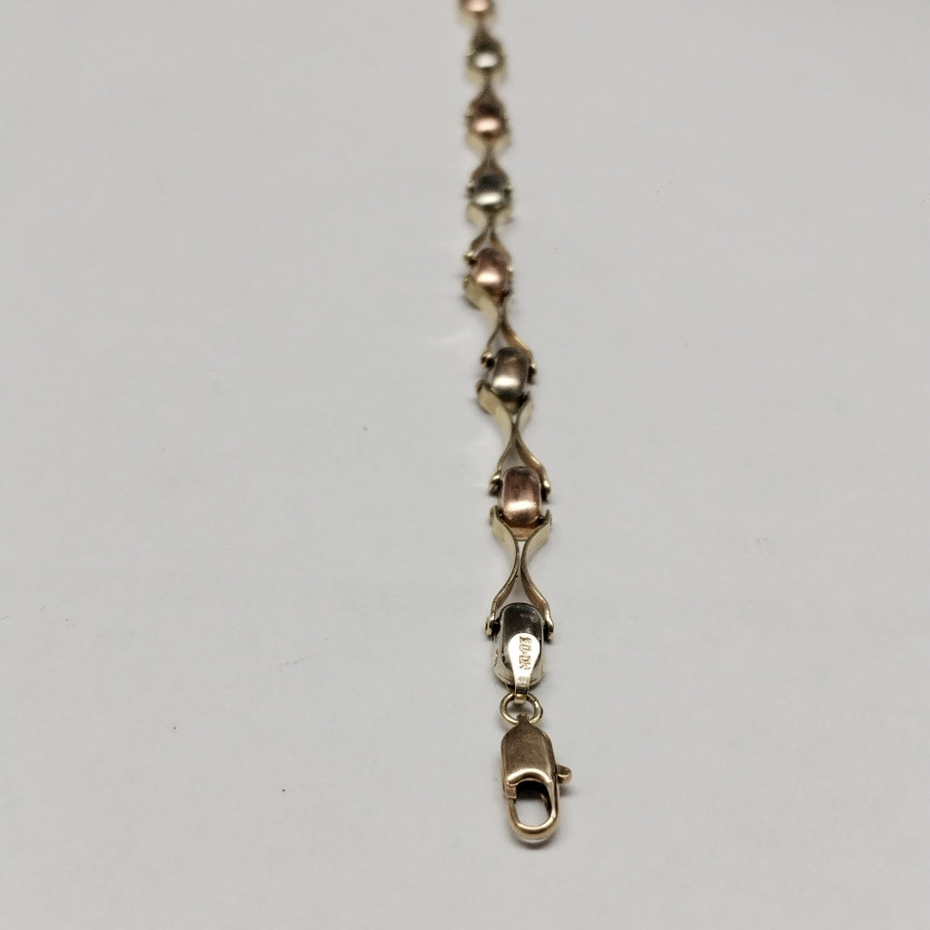 PULSERA ORO COMBINADO 10 K 7,40 GRMS (SEMINUEVO)