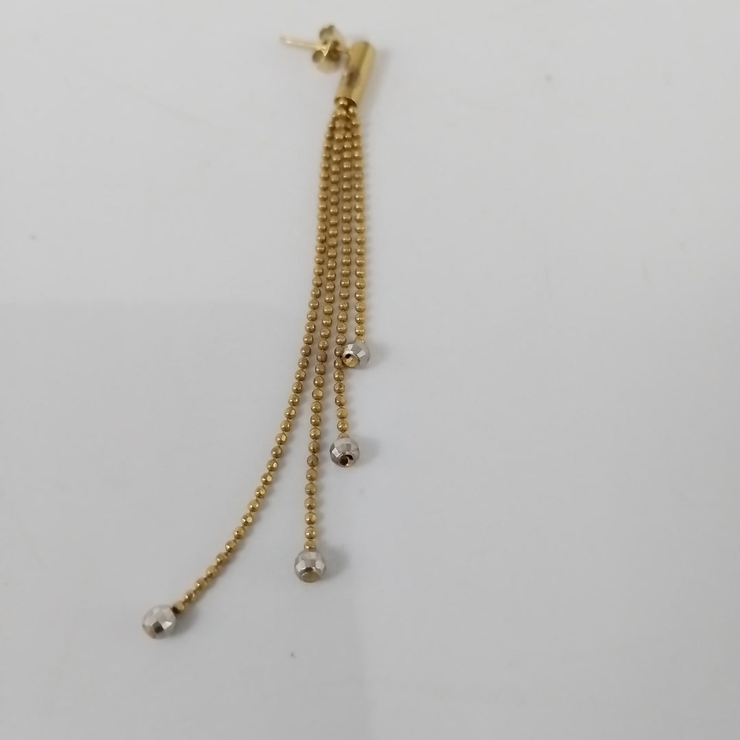 ARETES PAR ORO,ORO PLATINO 14 K 3,70 GRMS (SEMINUEVO)