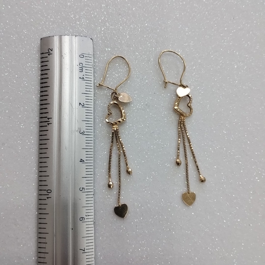 K1 2,00 GRMS 14 K ESPECIFICACIONES COMPLEMENTARIAS ARETES LARGOS PAR BUEN ESTADO (SEMINUEVO)