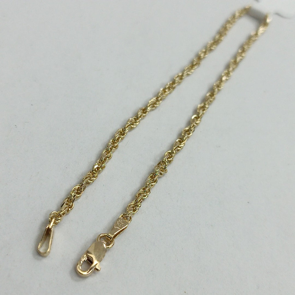 PULSERA TEJIDO TORZAL 4.4G 21 CM 14K (NUEVO)