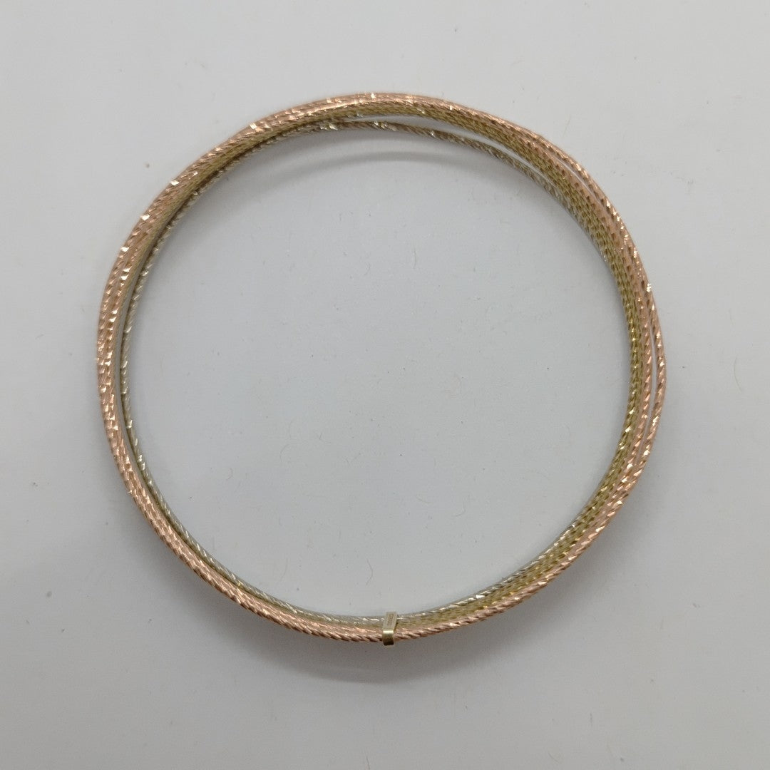 SEMANARIO DE PULSERAS ORO,ORO COMBINADO 10 K 10,90 GRMS (SEMINUEVO)